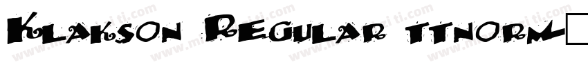 Klakson Regular ttnorm字体转换